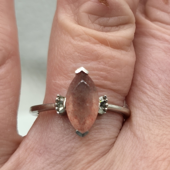 Host Pick NWT Very Rare Natural Tanzanian Natronite and Diamond Ring - Picture 10 of 13